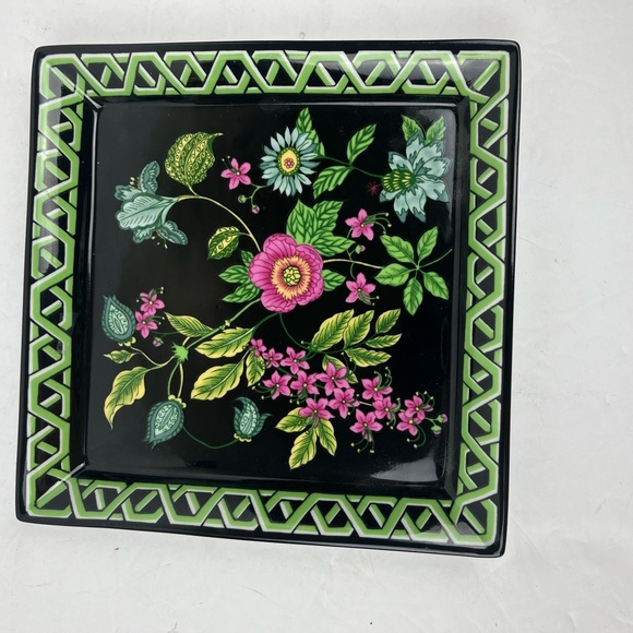 RARE-Beautiful Vera Bradley Home Sadek square ceramic dish - Picture 2 of 7